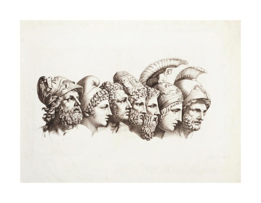 The Trojan War's Seven Heroes by Goethe Tischbein - Ancient Greek Mythology